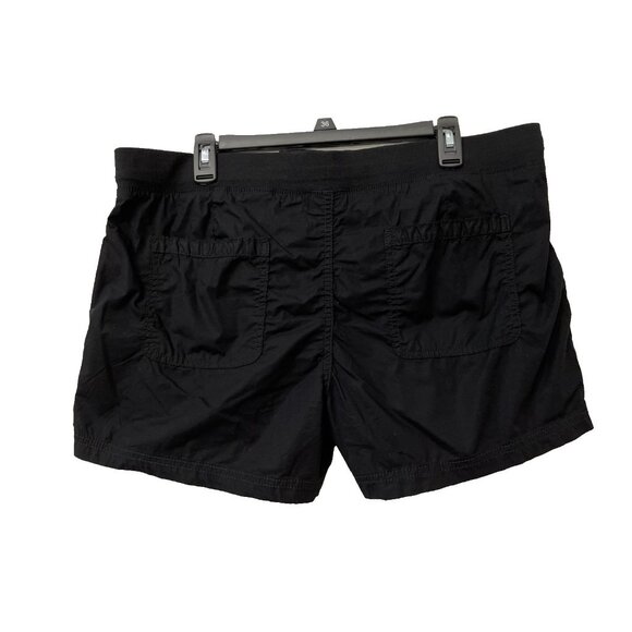 St. John's Bay Petite Shorts Black Mid Rise Hip & Thigh Size 14P Drawstring NWT - Picture 8 of 10